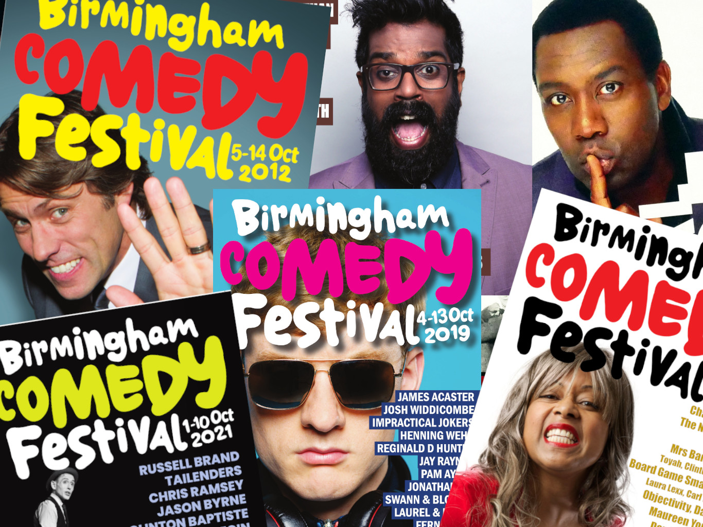 Birmingham Comedy Festival brochure covers