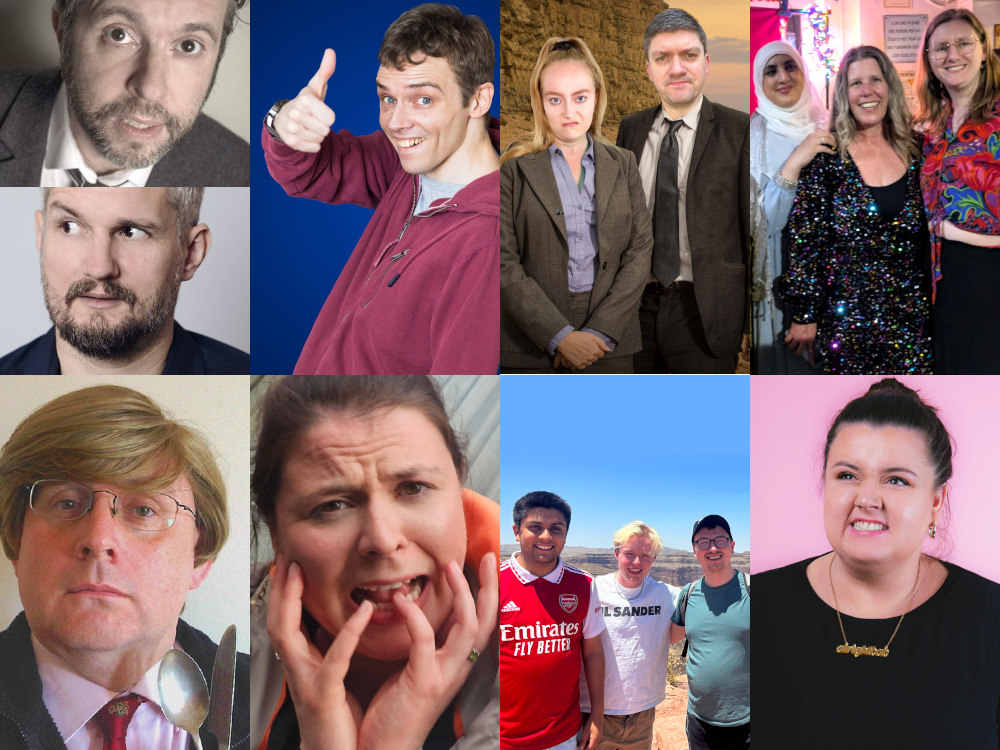 Andy & James, Tom, Hannah & Dom, Glitter Sisters, Ian, Mary, Eric & pals, Tal
